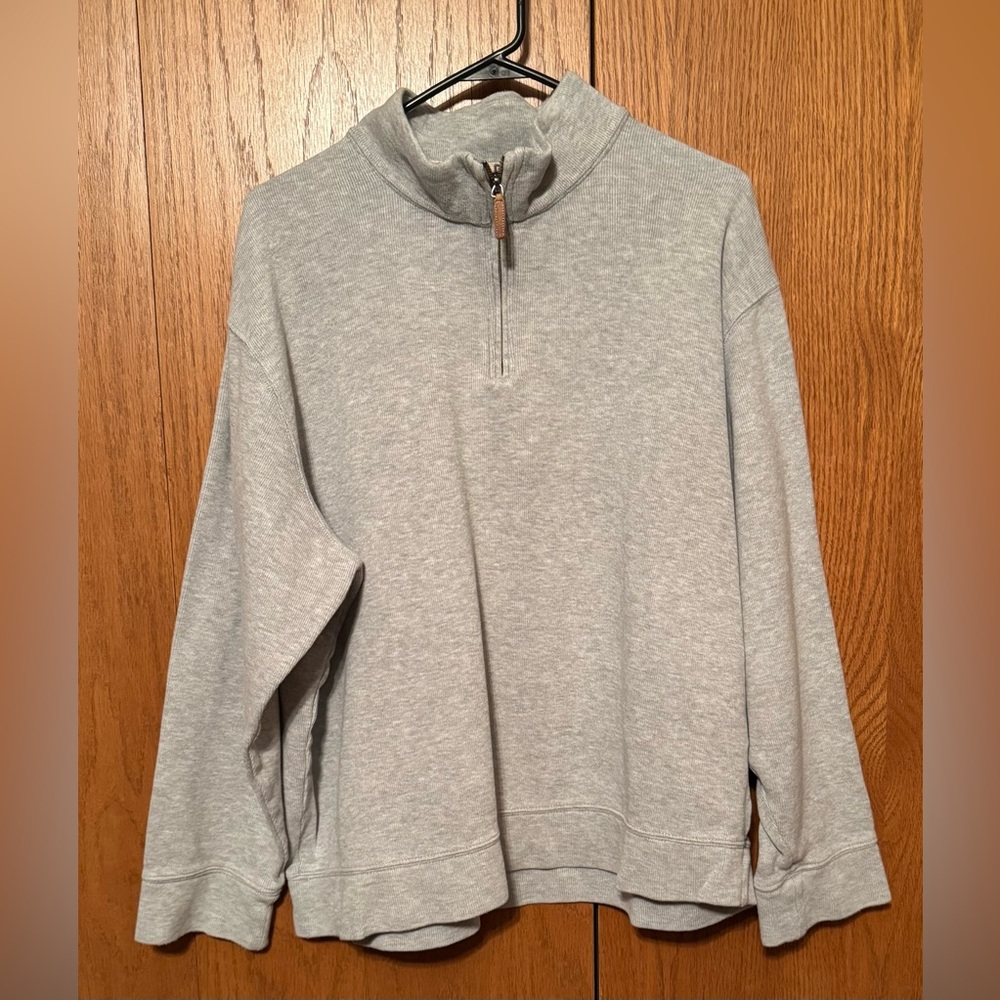 Lands’ End Men’s Bedford Rib Quarter Zip Sweater